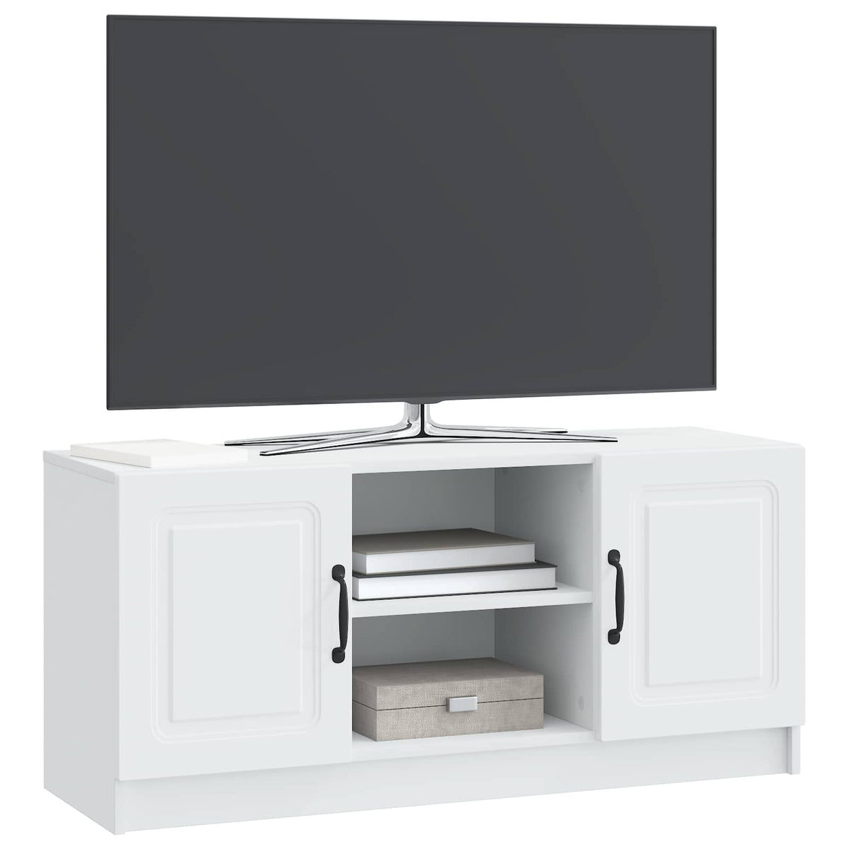 TV-skab Hvid 102 x 34,5 x 47 cm Konstrueret træ