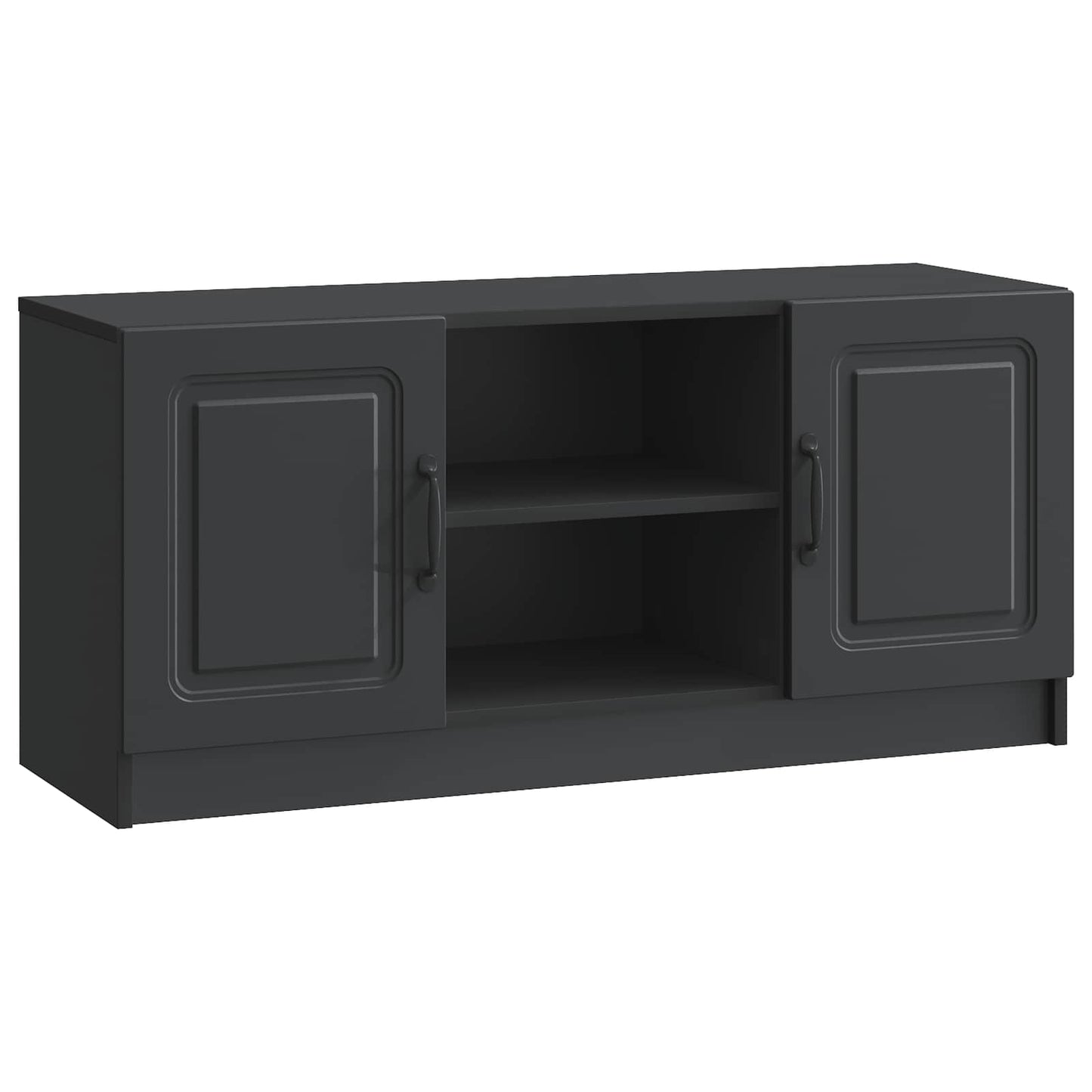 TV-skab Sort 102 x 34,5 x 47 cm Konstrueret træ