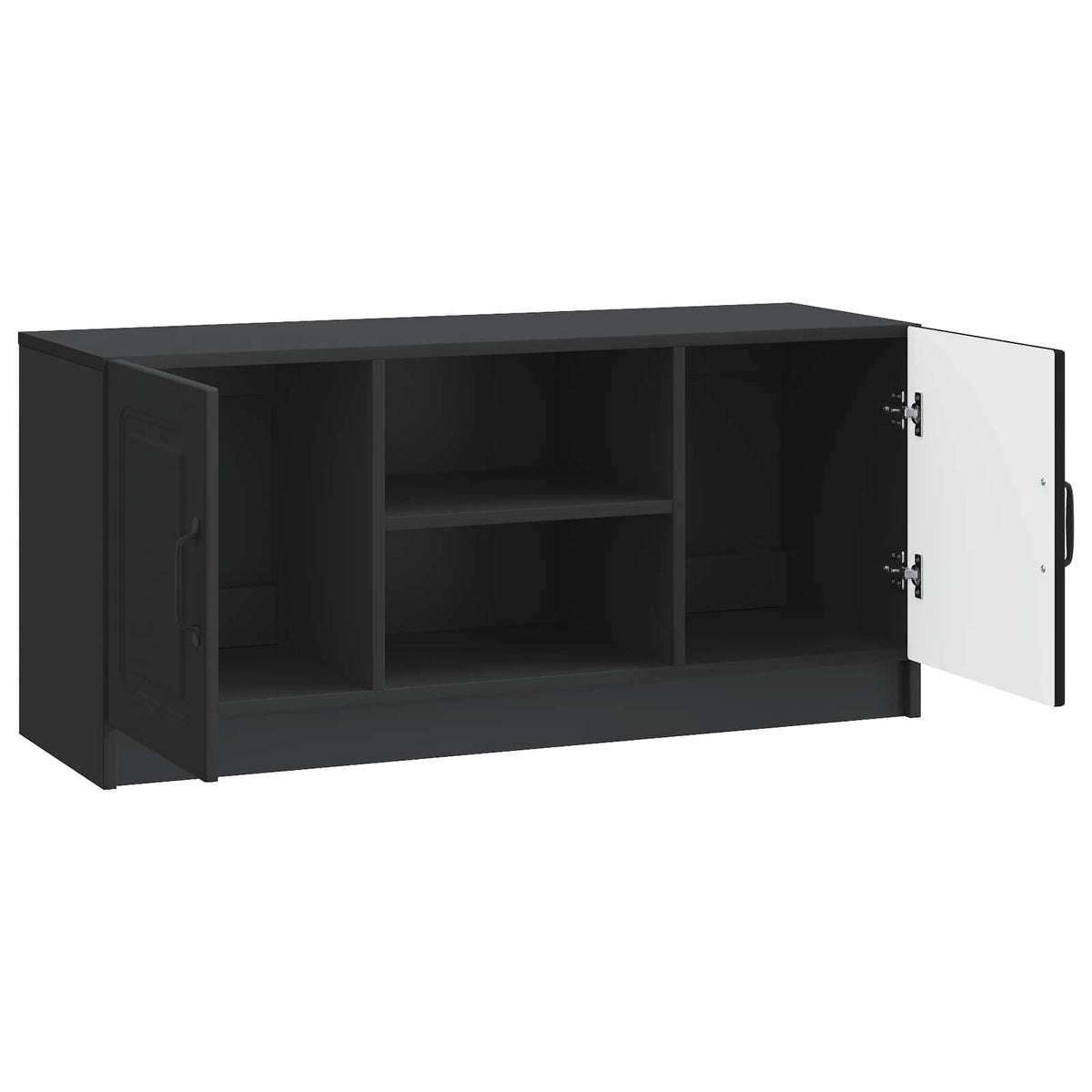 TV-skab Sort 102 x 34,5 x 47 cm Konstrueret træ