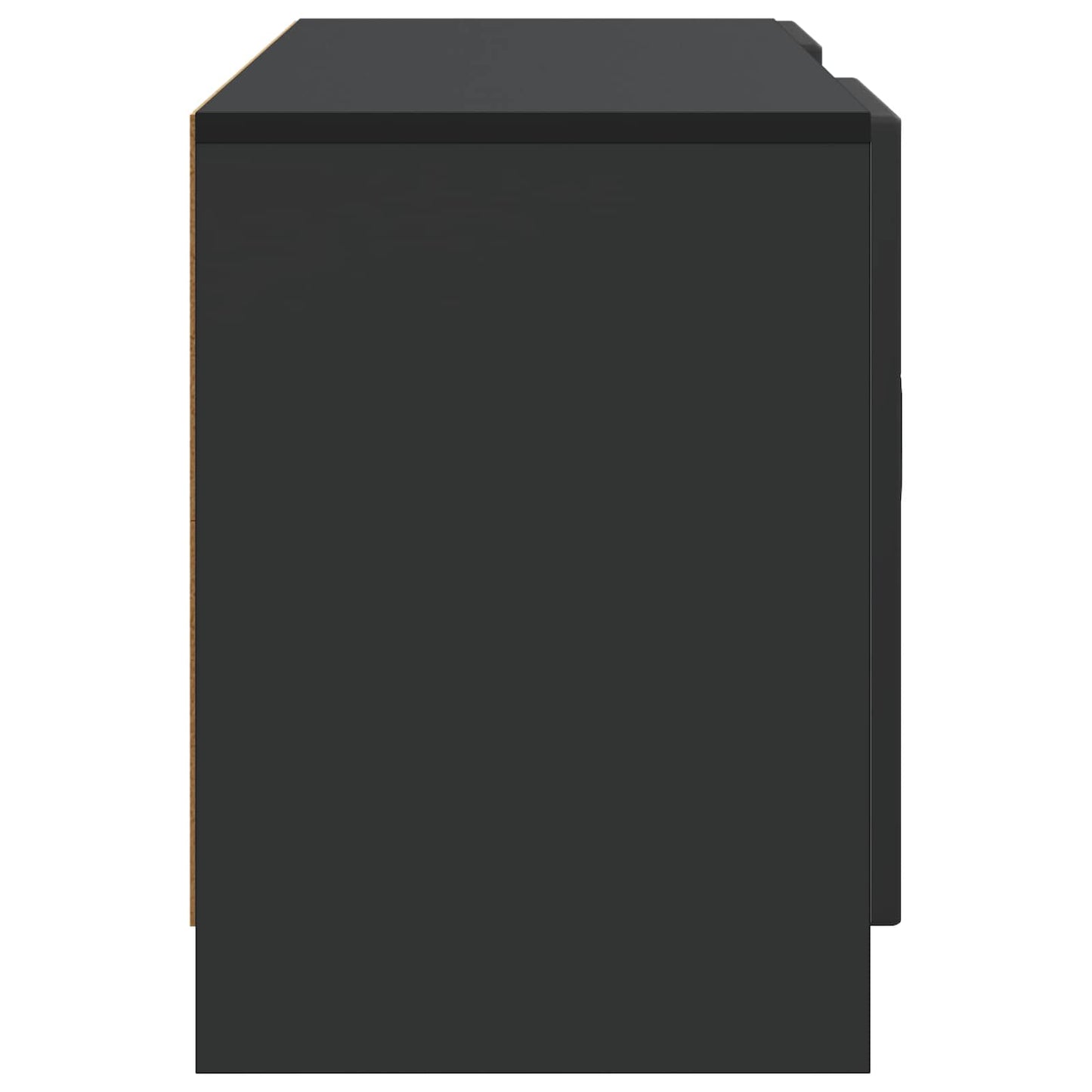 TV-skab Sort 102 x 34,5 x 47 cm Konstrueret træ