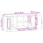 TV-skab Sort 102 x 34,5 x 47 cm Konstrueret træ