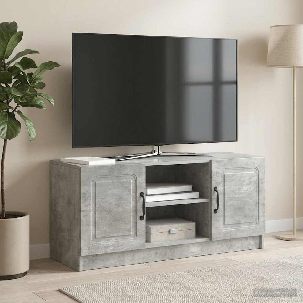 TV-skab Betongrå 102 x 34,5 x 47 cm Konstrueret træ