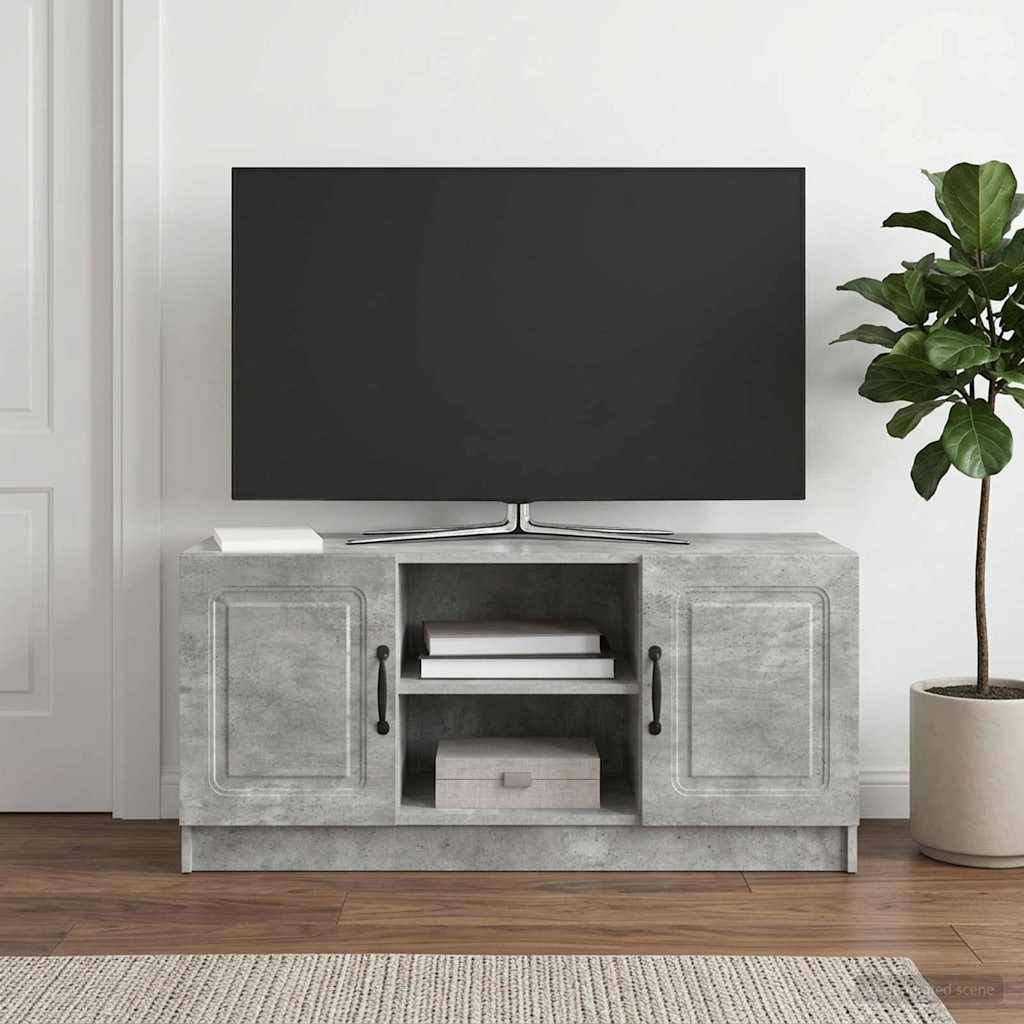 TV-skab Betongrå 102 x 34,5 x 47 cm Konstrueret træ