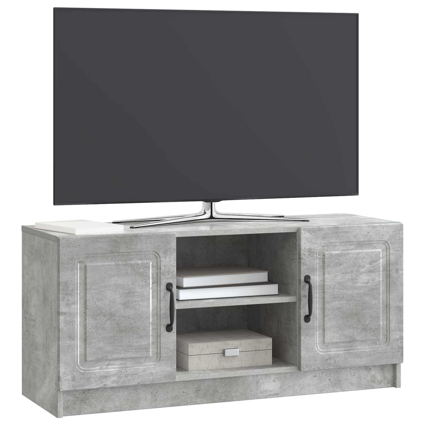 TV-skab Betongrå 102 x 34,5 x 47 cm Konstrueret træ