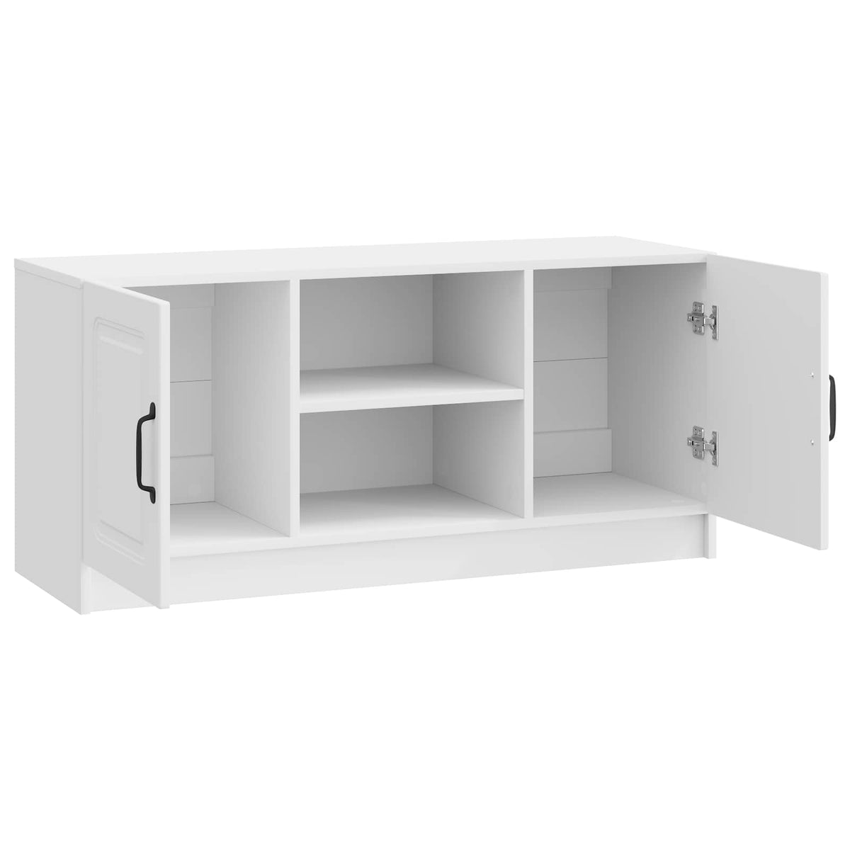 TV-skab Hvid højglans 102 x 34,5 x 47 cm Konstrueret træ