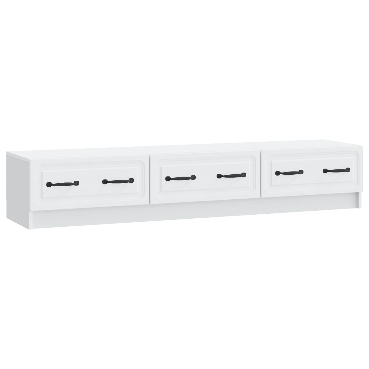 TV-skab med skuffe Hvid 147 x 34,5 x 27 cm Konstrueret træ