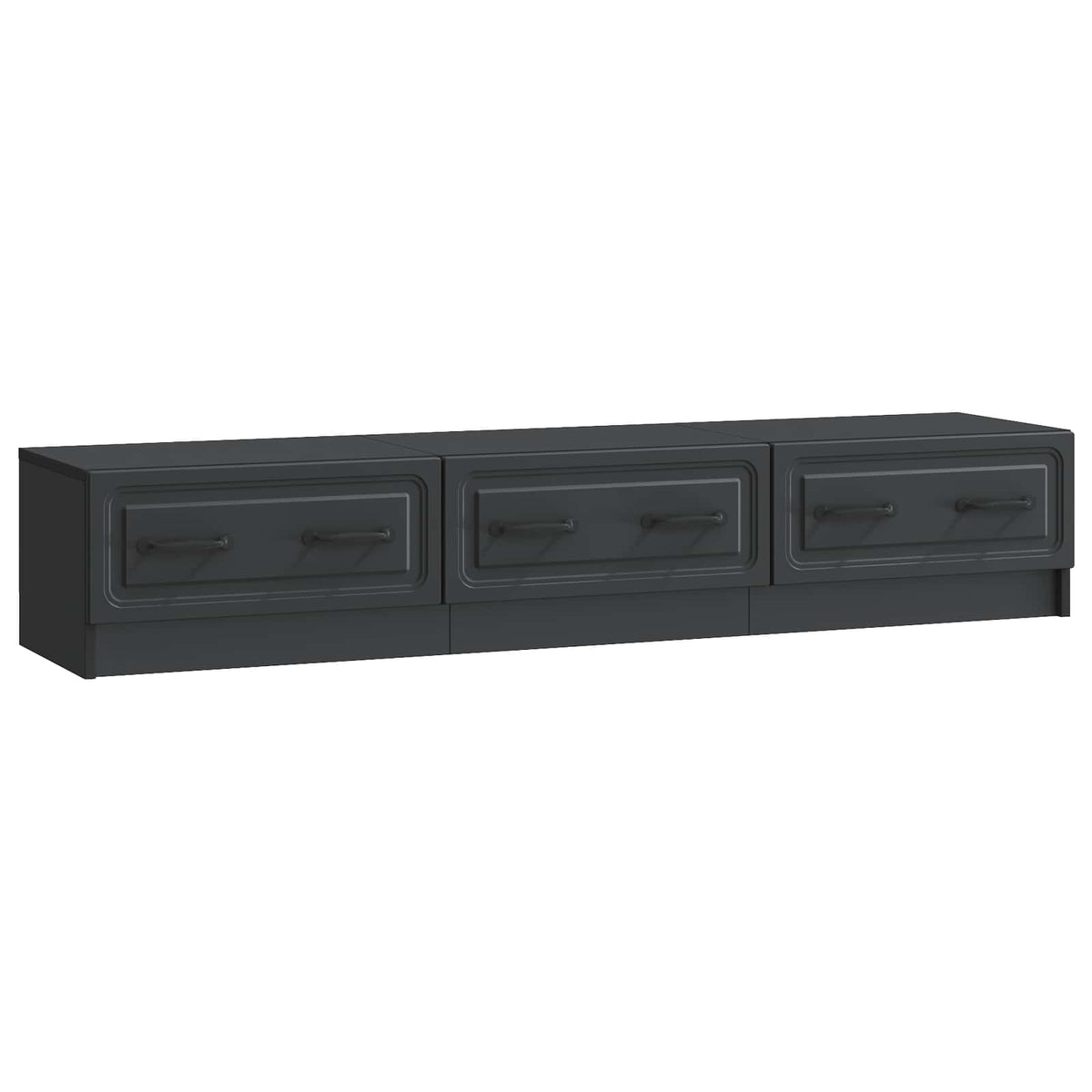 TV-skab 147 x 34,5 x 27 cm Sort Konstrueret træ
