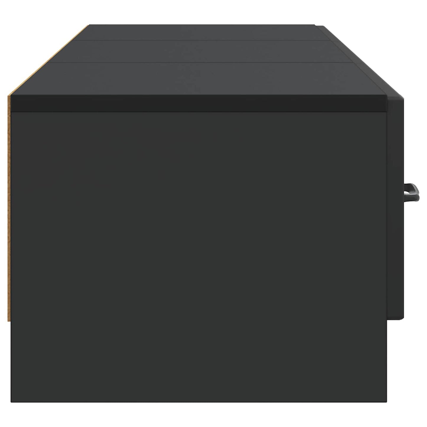 TV-skab 147 x 34,5 x 27 cm Sort Konstrueret træ