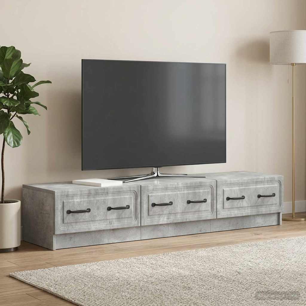 TV-skab 147 x 34,5 x 27 cm Betongrå Konstrueret træ