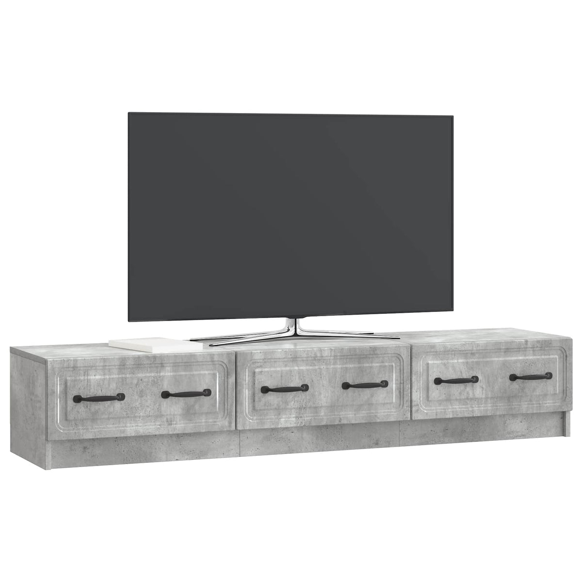 TV-skab 147 x 34,5 x 27 cm Betongrå Konstrueret træ
