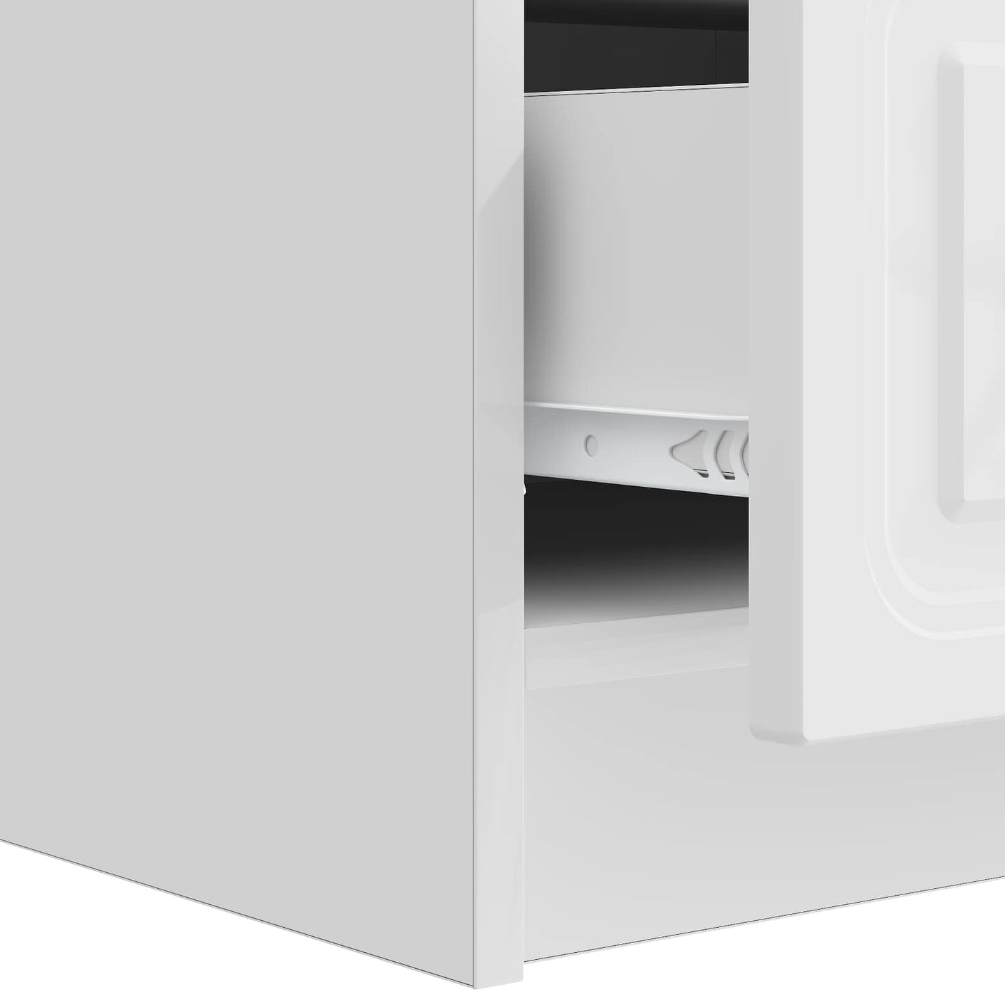 TV-skab 147 x 34,5 x 27 cm Hvid højglans Konstrueret træ