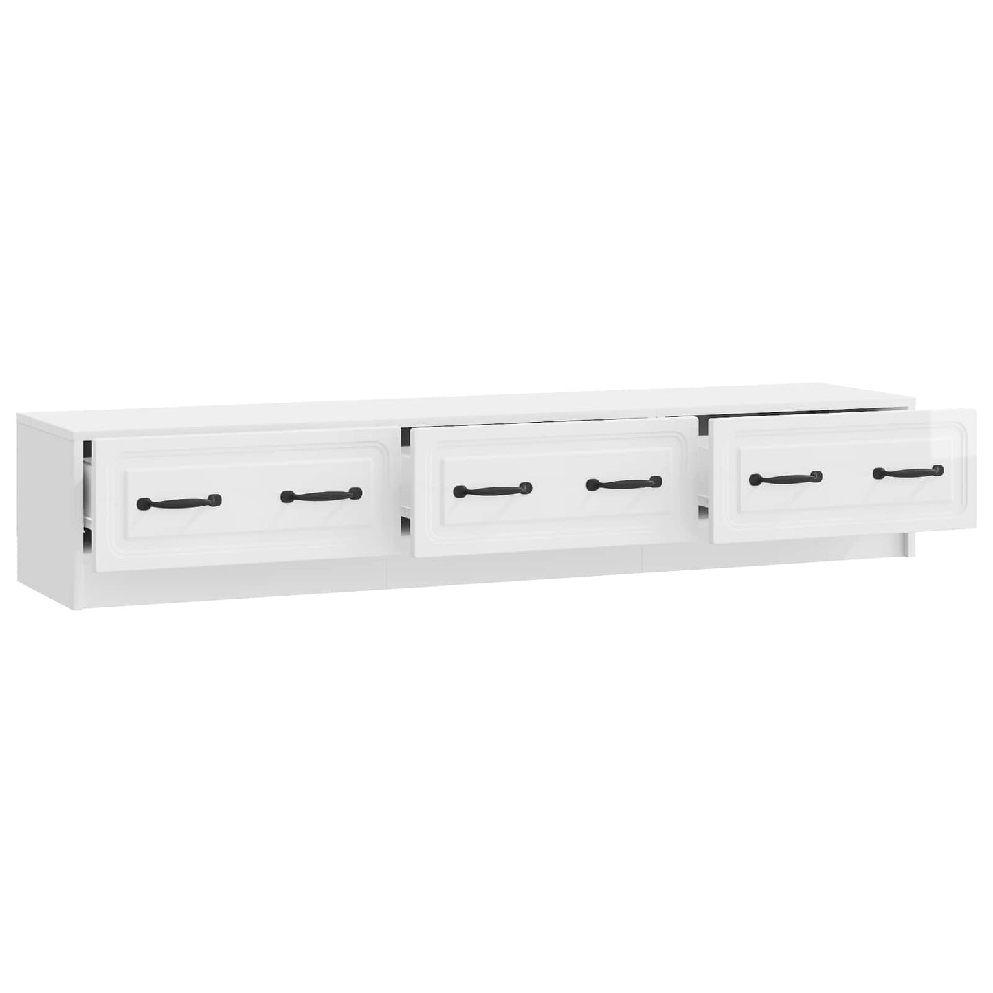 TV-skab 147 x 34,5 x 27 cm Hvid højglans Konstrueret træ
