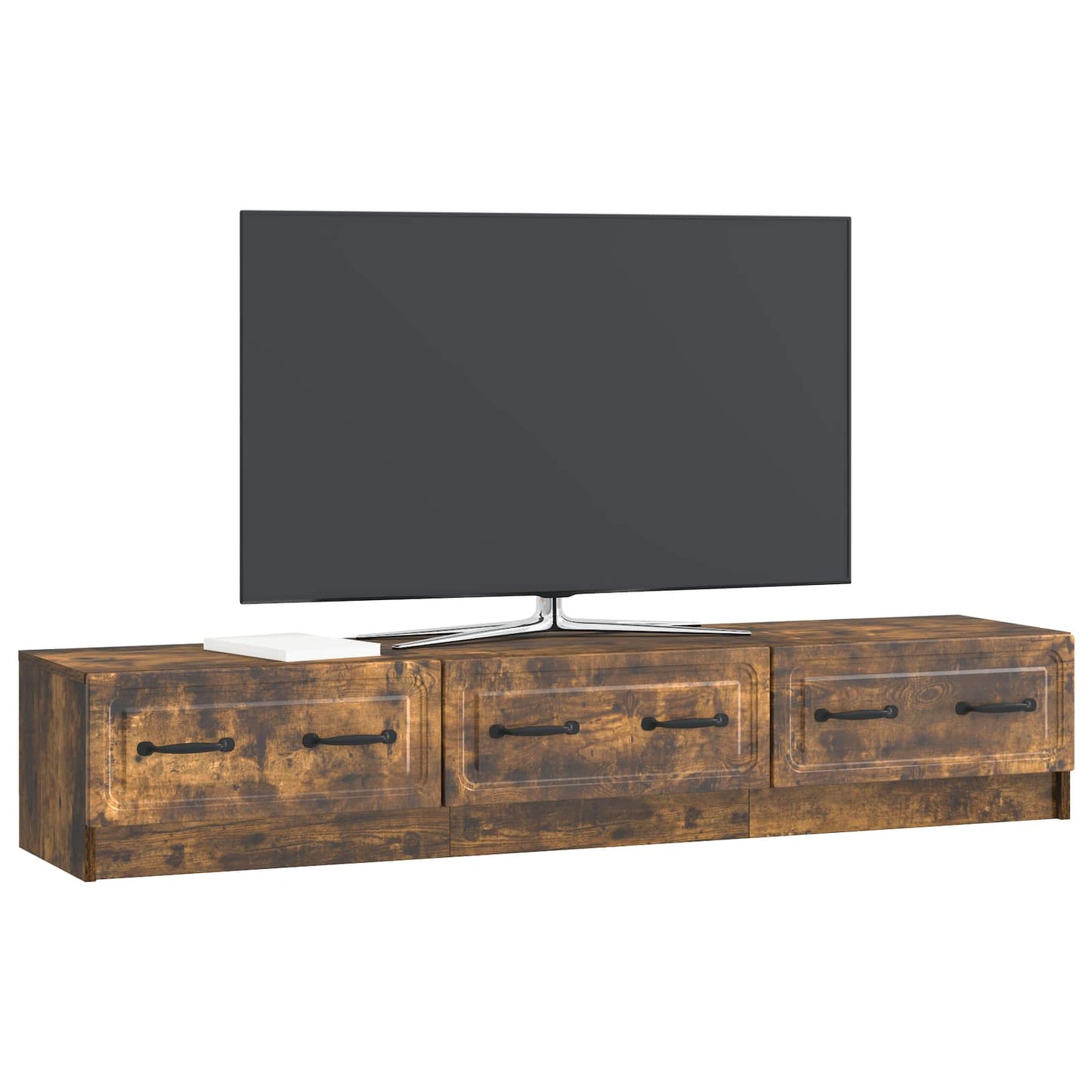TV-skab 147 x 34,5 x 27 cm Røget eg Konstrueret træ