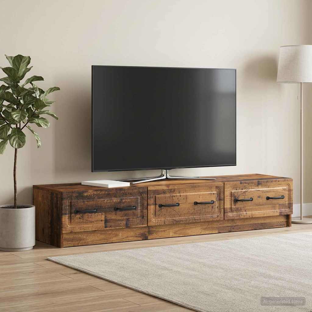 TV-skab 147 x 34,5 x 27 cm Gammelt træ Konstrueret træ