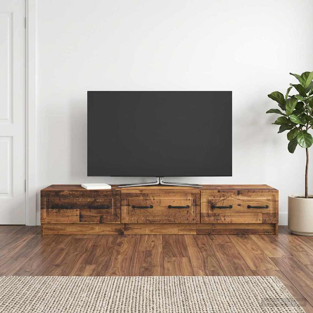 TV-skab 147 x 34,5 x 27 cm Gammelt træ Konstrueret træ