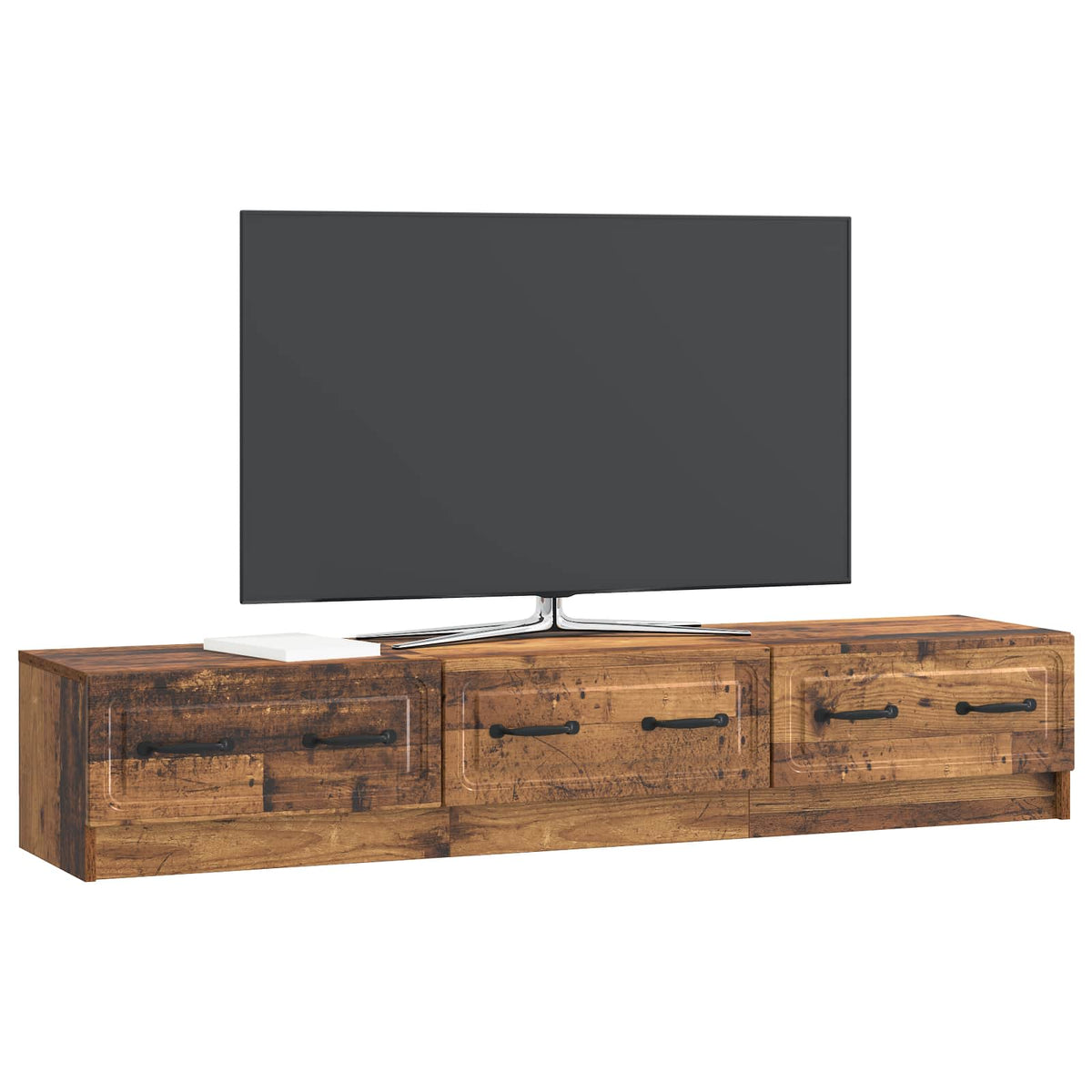 TV-skab 147 x 34,5 x 27 cm Gammelt træ Konstrueret træ