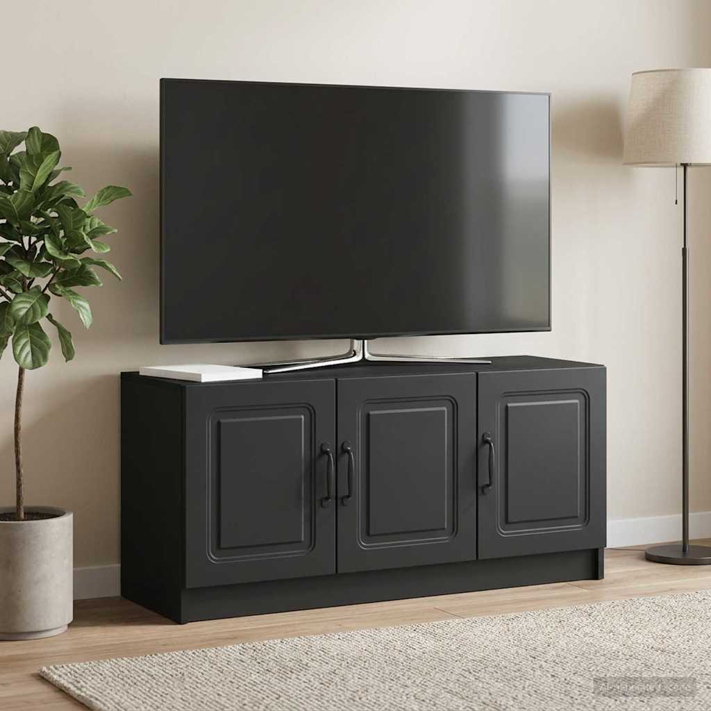 TV-skab Sort 99 x 34,5 x 47 cm Konstrueret træ