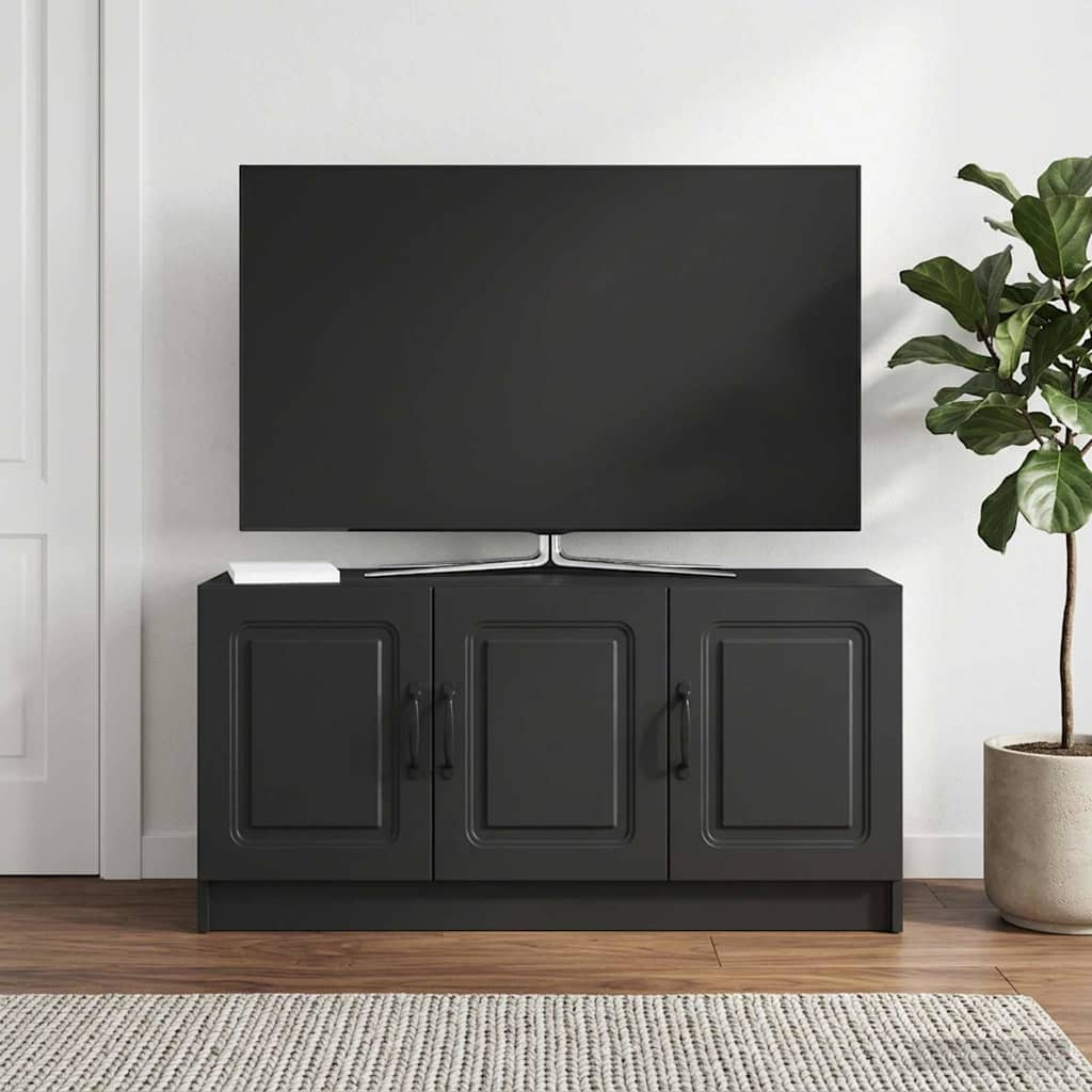 TV-skab Sort 99 x 34,5 x 47 cm Konstrueret træ