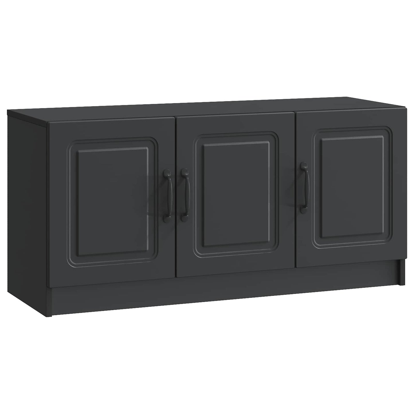 TV-skab Sort 99 x 34,5 x 47 cm Konstrueret træ