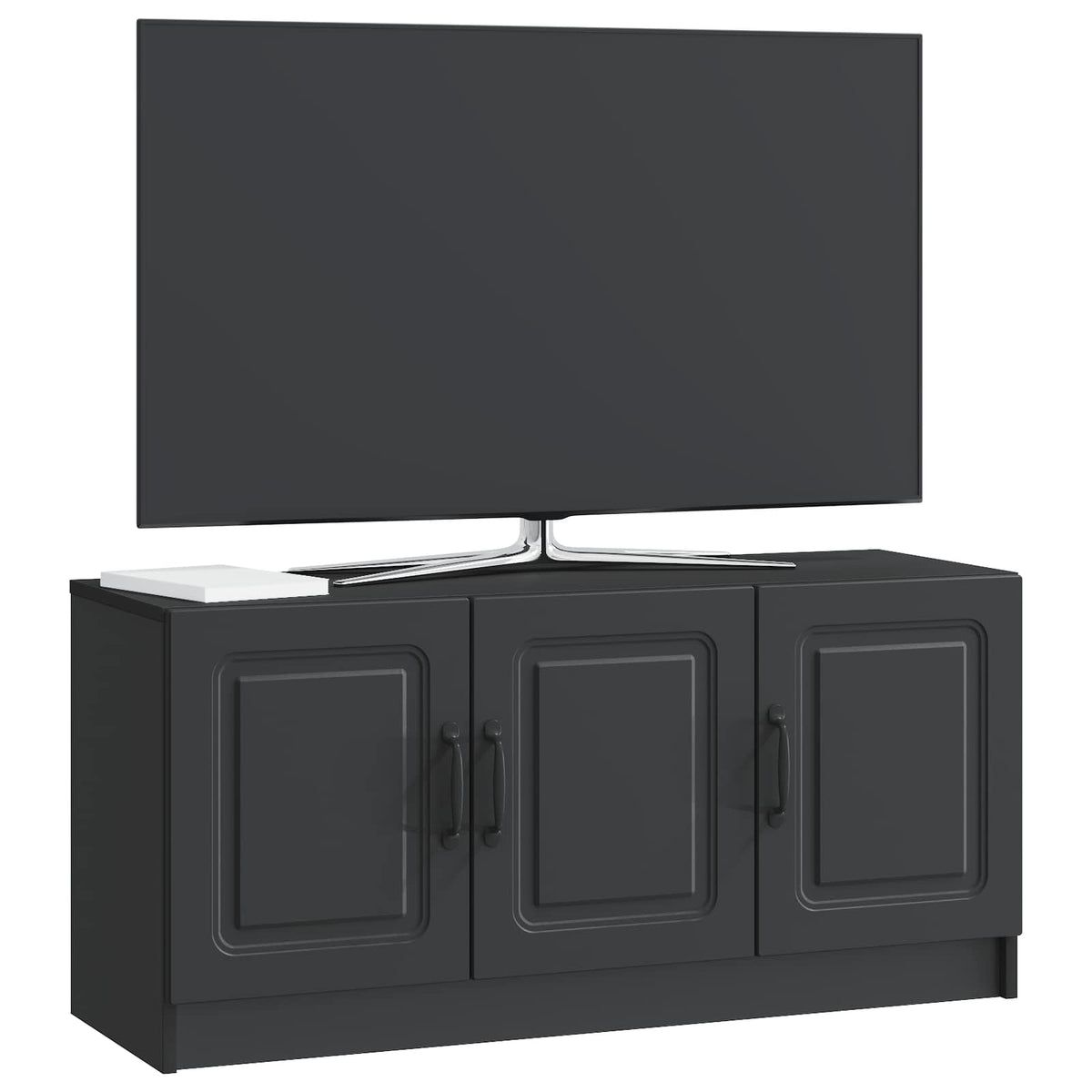TV-skab Sort 99 x 34,5 x 47 cm Konstrueret træ