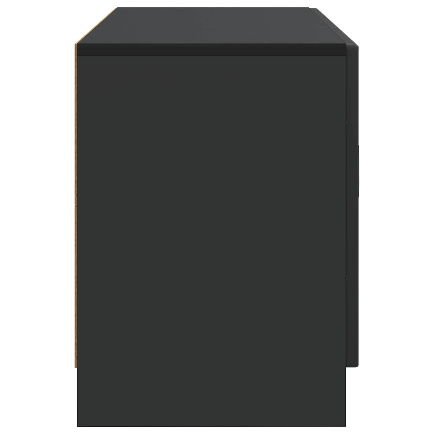 TV-skab Sort 99 x 34,5 x 47 cm Konstrueret træ