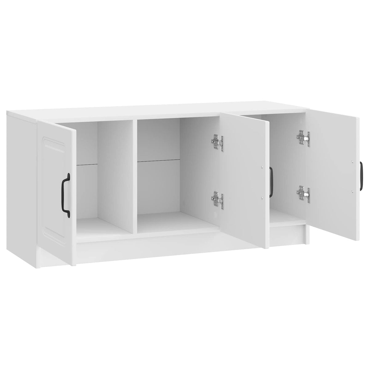 TV-skab Hvid højglans 99 x 34,5 x 47 cm Konstrueret træ