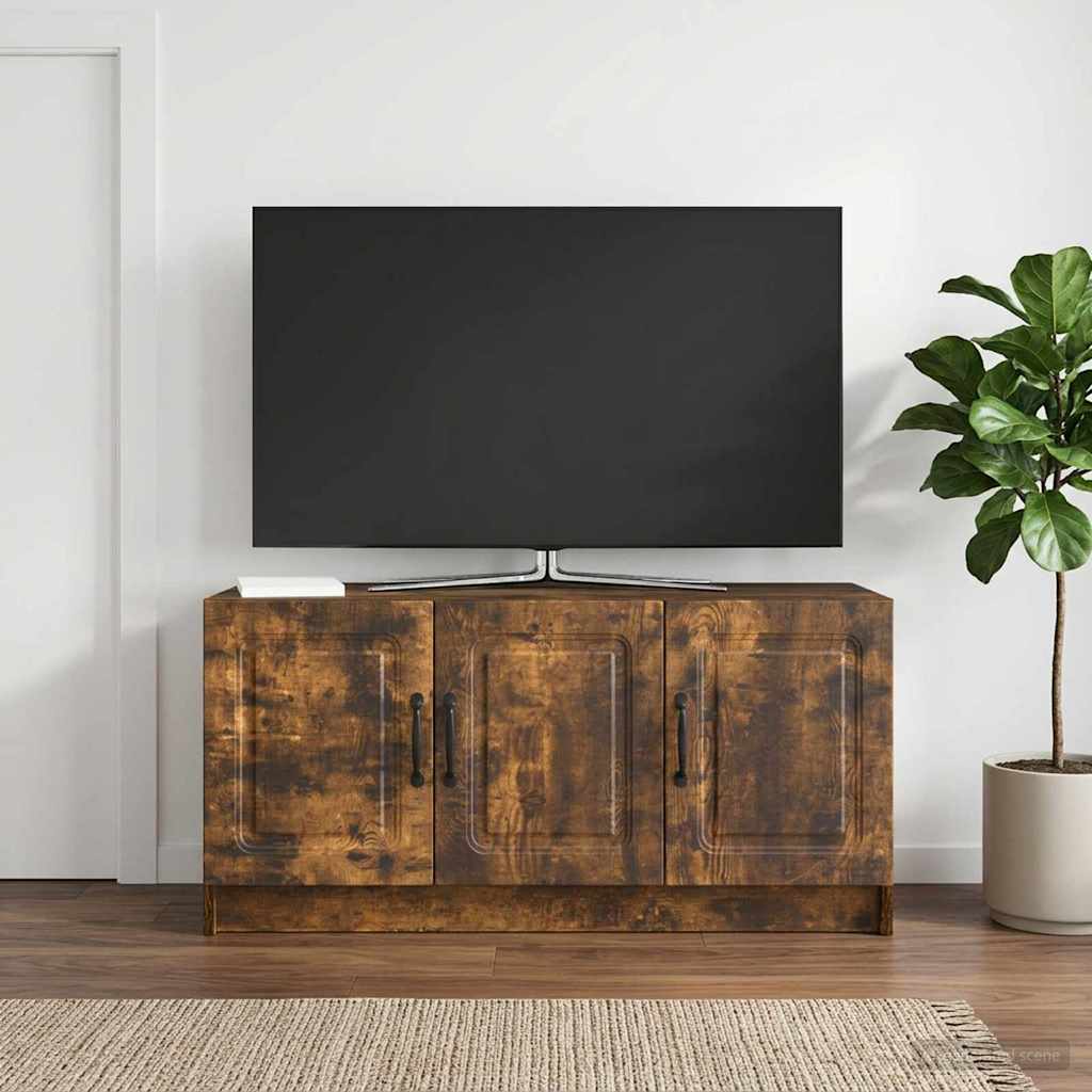 TV-skab Røget eg 99 x 34,5 x 47 cm Konstrueret træ