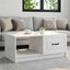 Sofabord Hvid 90 x 50 x 37 cm Konstrueret træ