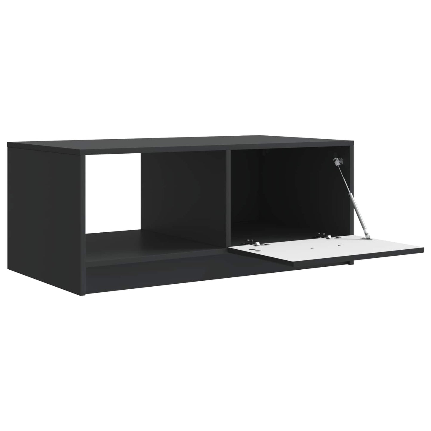 Sofabord Sort 90 x 50 x 37 cm Konstrueret træ