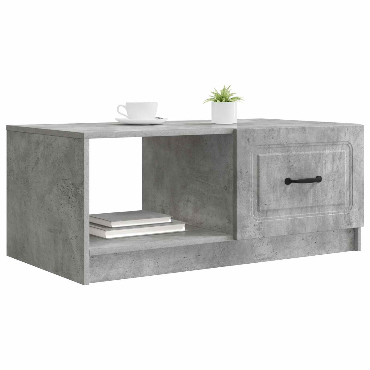 Sofabord Betongrå 90 x 50 x 37 cm Konstrueret træ