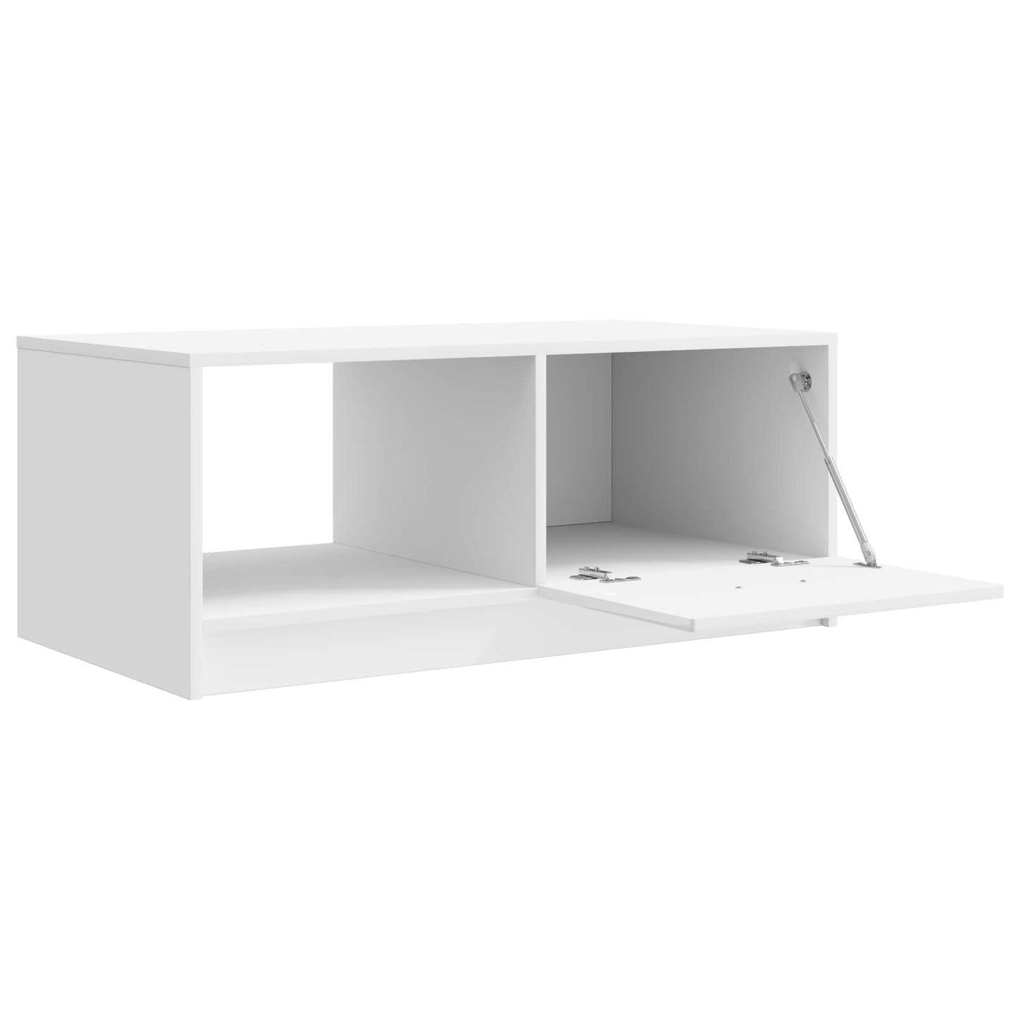 Sofabord Hvid højglans 90 x 50 x 37 cm Konstrueret træ