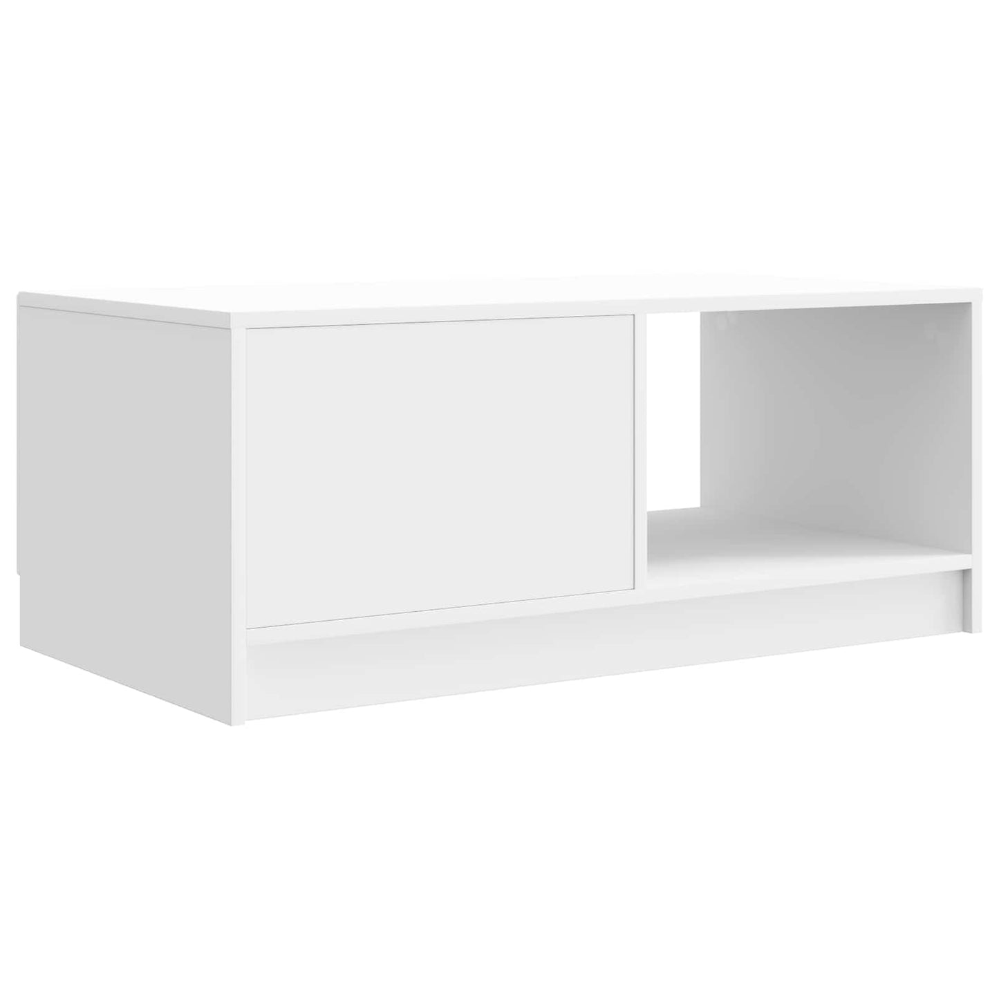 Sofabord Hvid højglans 90 x 50 x 37 cm Konstrueret træ