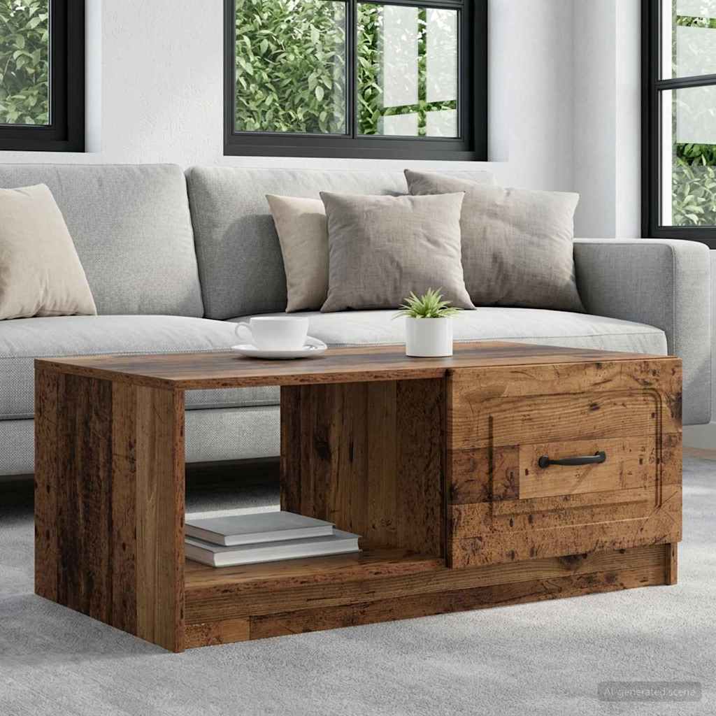 Sofabord Gammelt træ 90 x 50 x 37 cm Konstrueret træ