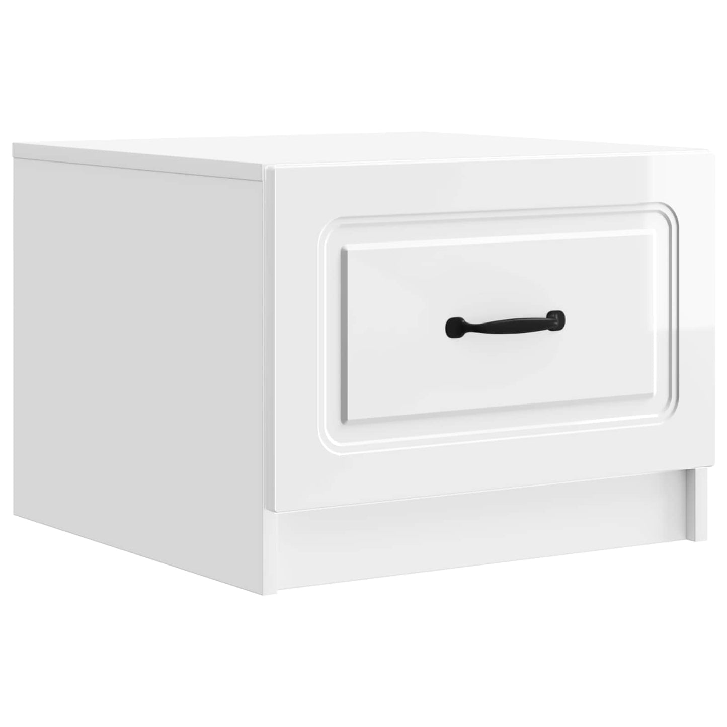 Sofabord Hvid højglans 49 x 50 x 37 cm Konstrueret træ