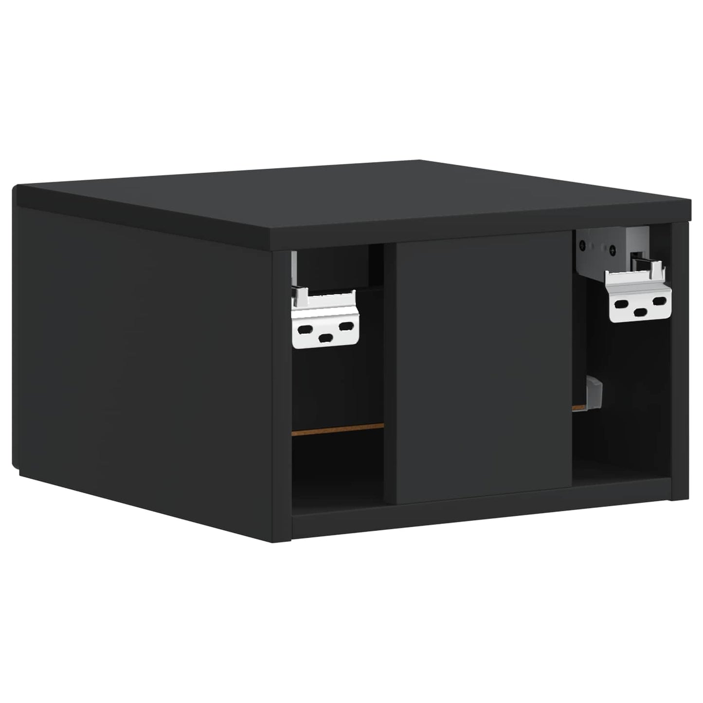 Væghængt Natbord 2 stk. Sort 33 x 34,5 x 20 cm Konstrueret træ