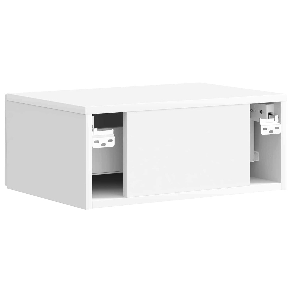 Natskab 2 stk. Hvid højglans 49 x 34,5 x 20 cm Konstrueret træ