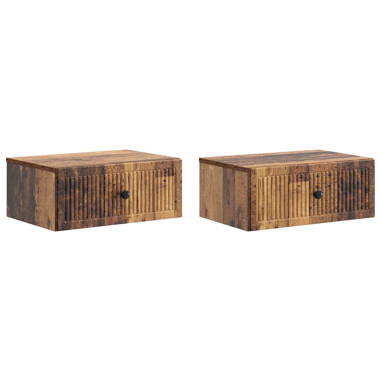 Natskab 2 stk. Gammelt træ 49 x 34,5 x 20 cm Konstrueret træ