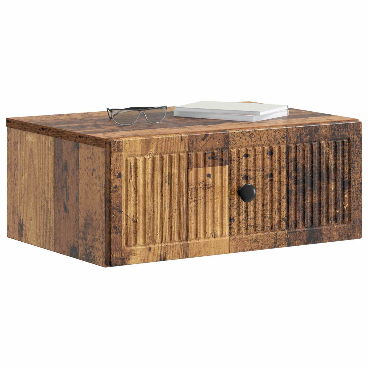 Natskab 2 stk. Gammelt træ 49 x 34,5 x 20 cm Konstrueret træ