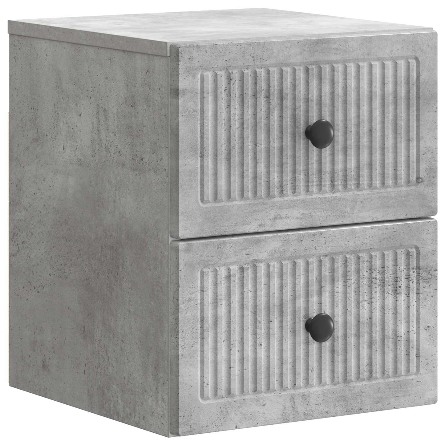 Væghængt Natbord Betongrå 33 x 34,5 x 40 cm Konstrueret træ