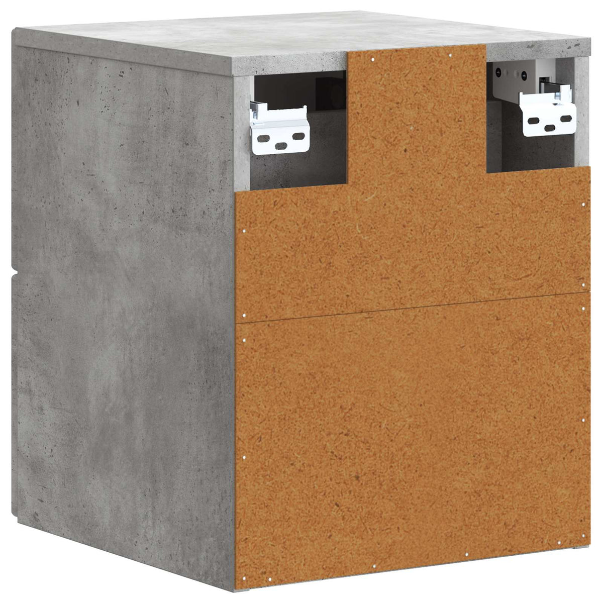Væghængt Natbord Betongrå 33 x 34,5 x 40 cm Konstrueret træ