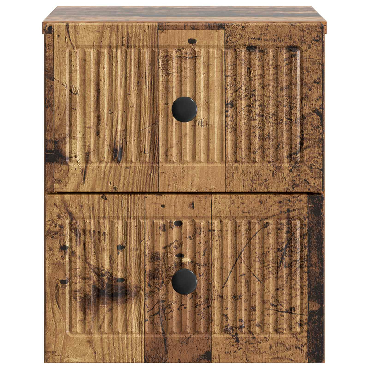 Væghængt Natbord Gammelt træ 33 x 34,5 x 40 cm Konstrueret træ