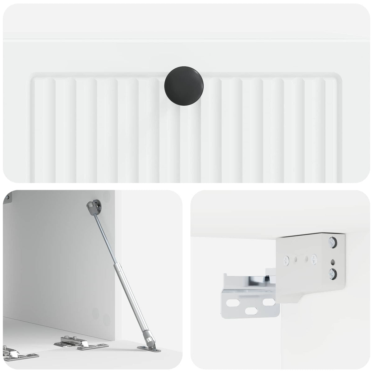 Væghængt TV-skab Hvid 59,5 x 41 x 30 cm Konstrueret træ
