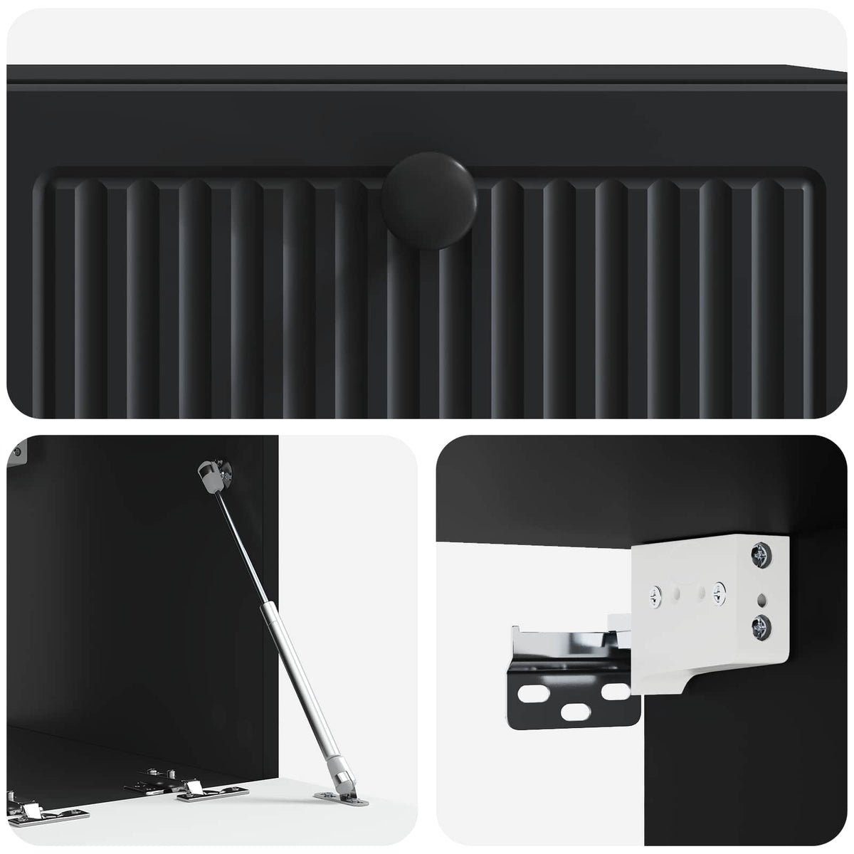 Væghængt TV-skab Sort 59,5 x 41 x 30 cm Konstrueret træ