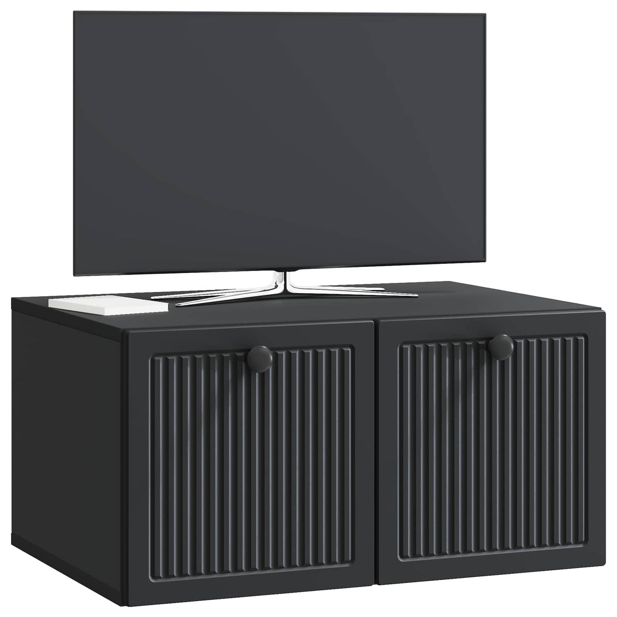 Væghængt TV-skab Sort 59,5 x 41 x 30 cm Konstrueret træ