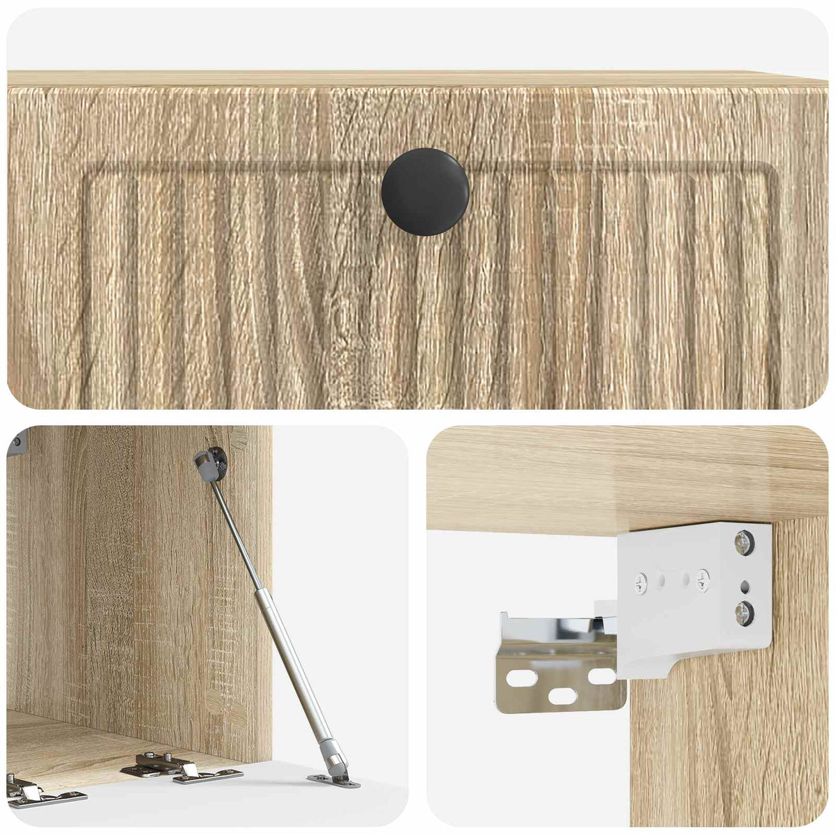 Væghængt TV-skab Sonoma-eg 59,5 x 41 x 30 cm Konstrueret træ
