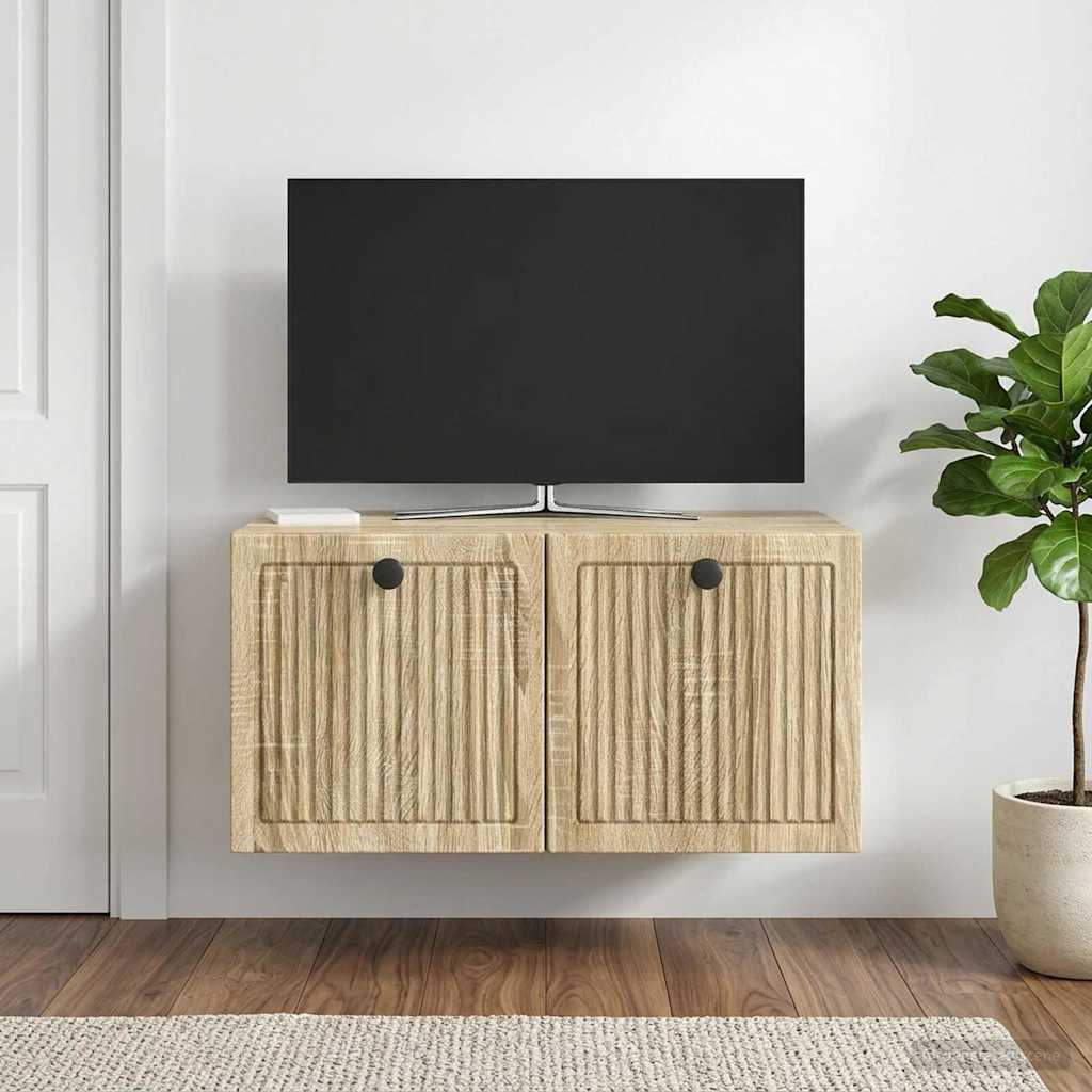Væghængt TV-skab Sonoma-eg 59,5 x 41 x 30 cm Konstrueret træ