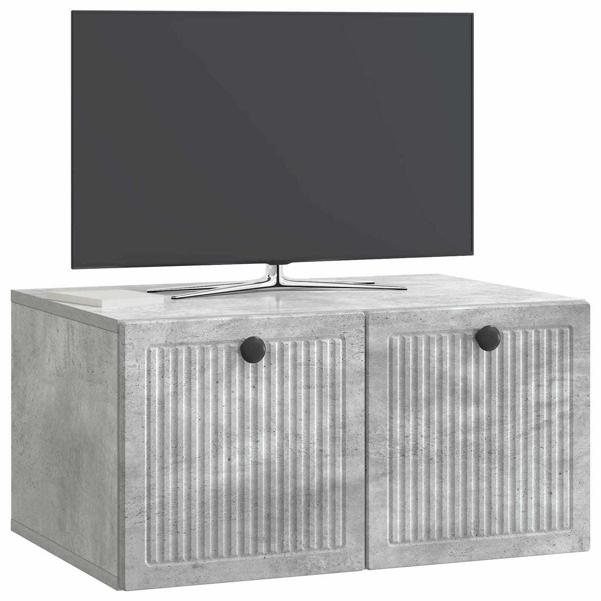 Væghængt TV-skab Betongrå 59,5 x 41 x 30 cm Konstrueret træ