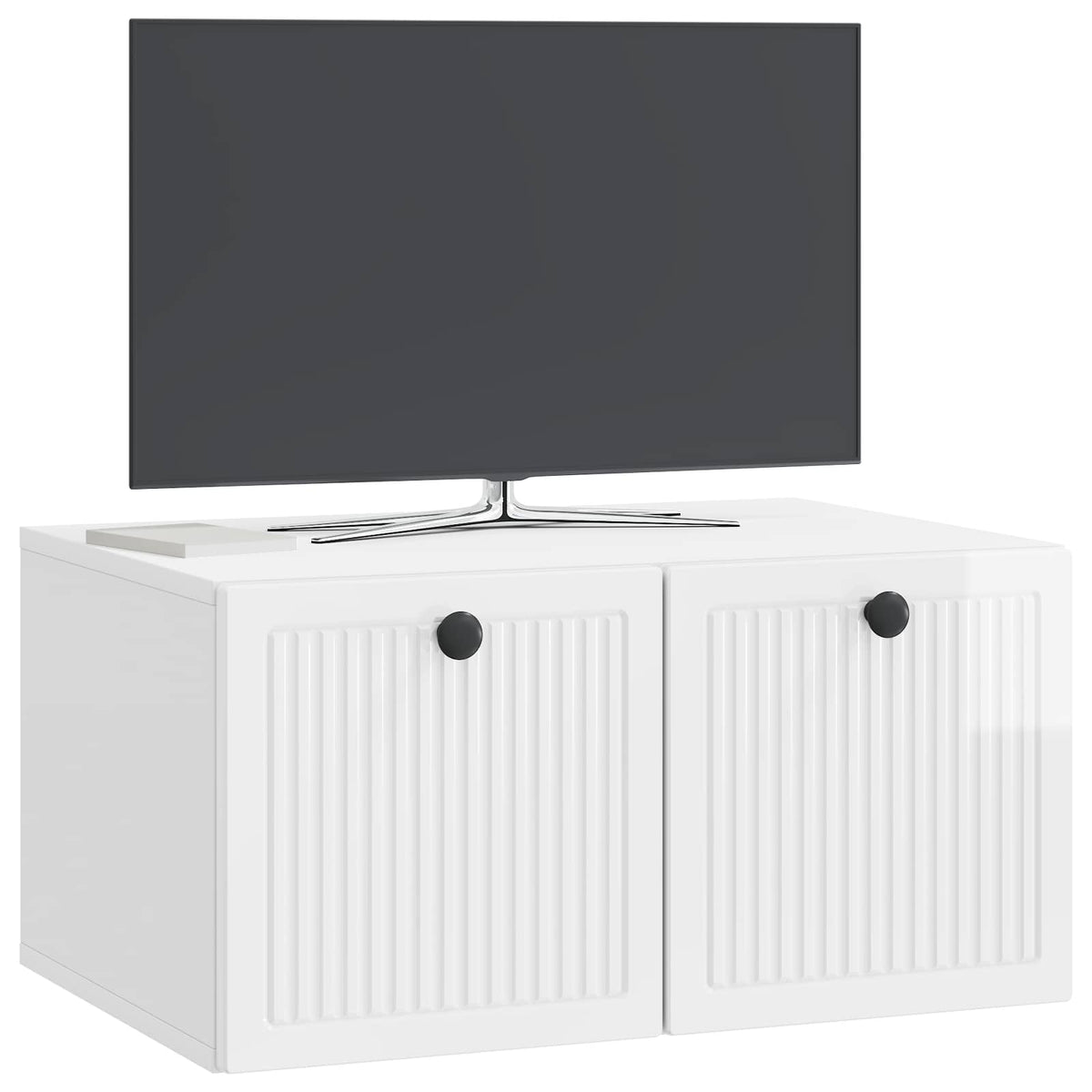 Væghængt TV-skab Vægmonteret Hvid højglans 59,5 x 41 x 30 cm