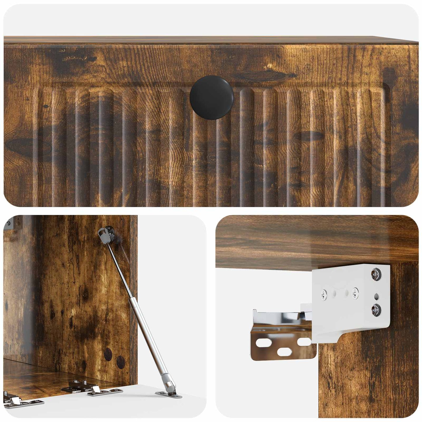 Væghængt TV-skab Røget eg 59,5 x 41 x 30 cm Konstrueret træ