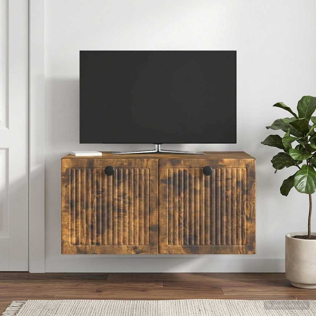 Væghængt TV-skab Røget eg 59,5 x 41 x 30 cm Konstrueret træ